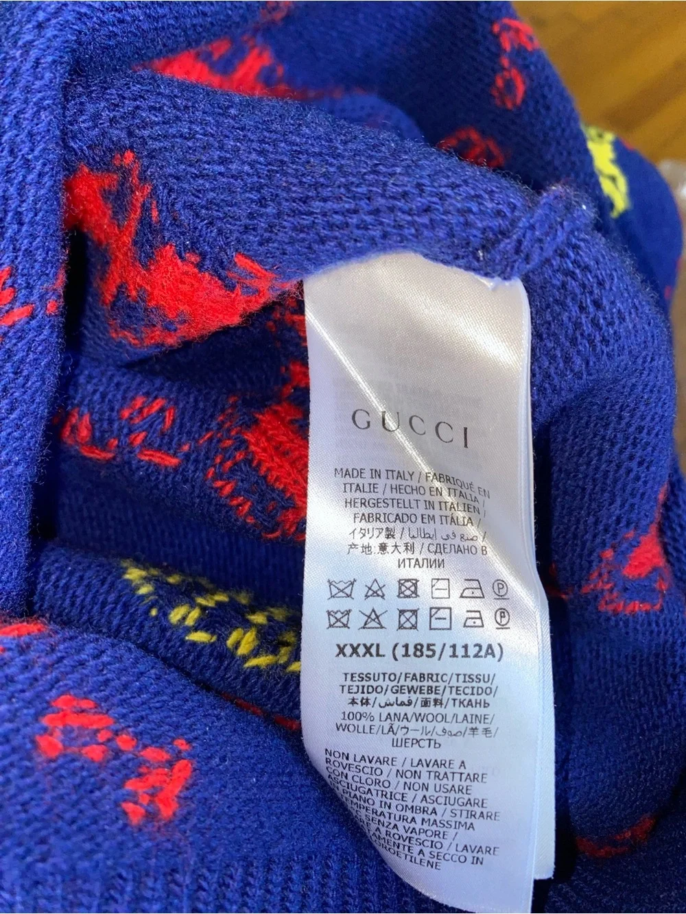 Gucci monogram freya hartas GG wool sweater Sz (XXXL)